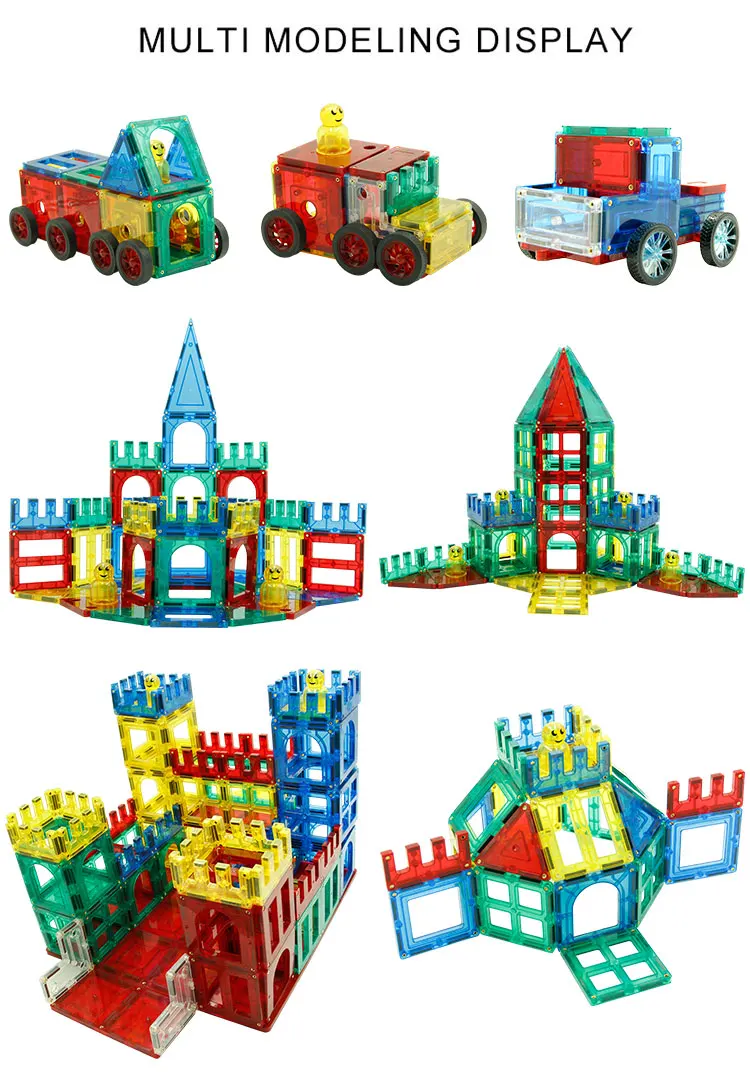 Intelligence educational toy magnetic tiles toy building blocks for kids