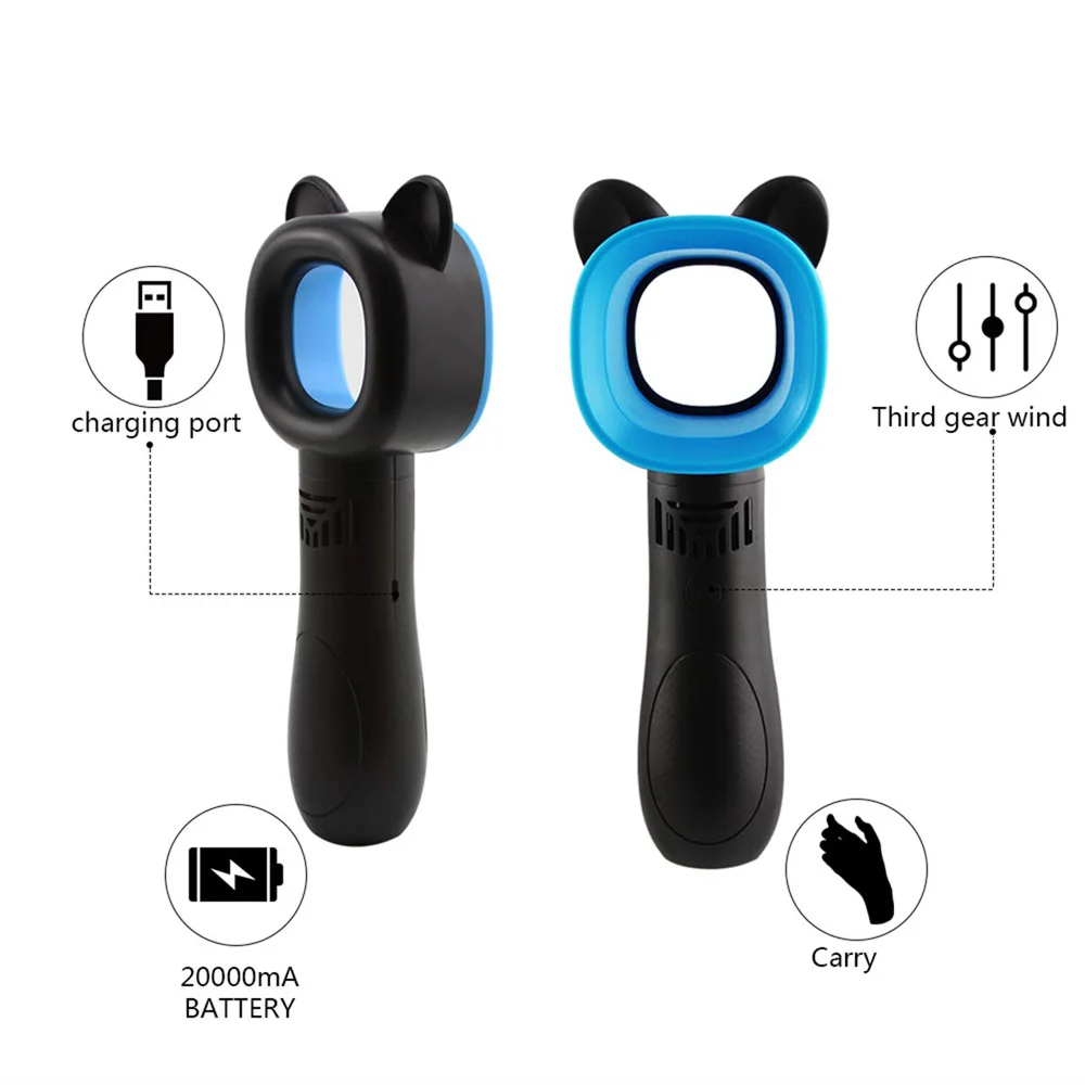 2019 usb portable rechargeable handheld 16 bladeless fan no leaf fan no blade mini electric hand fan.jpg