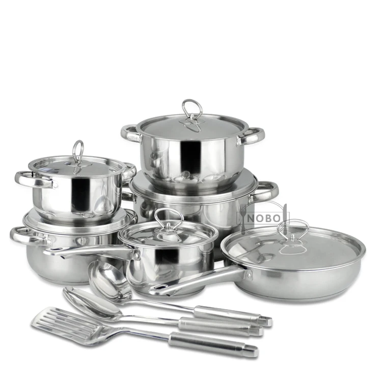 Kitchenware Accessories Pots And Pans Set Surgical Stainless Steel 15 ...