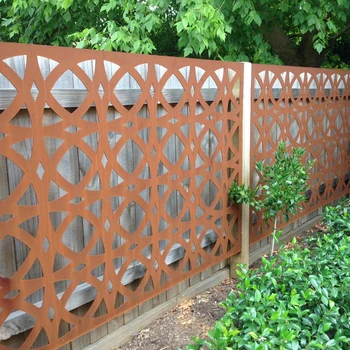 Permanent Service Corten Steel Screen Cnc Cutting Metal Fence Carved 