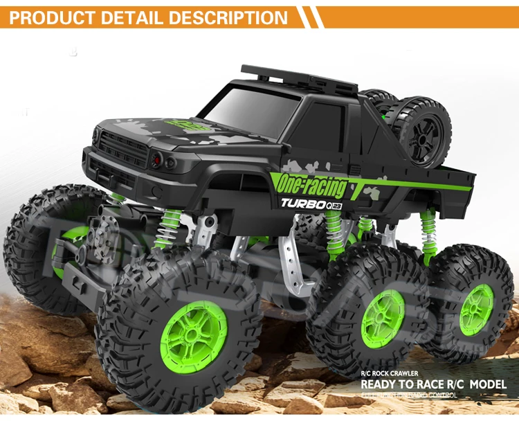 2.4g 1:16 Remote Control Off-road Climbing Car Toy Rc 6 Wheel Drive ...