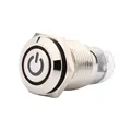 A24 White Light Hot Car Auto Metal LED Power Push Button Switch Latching Type On off