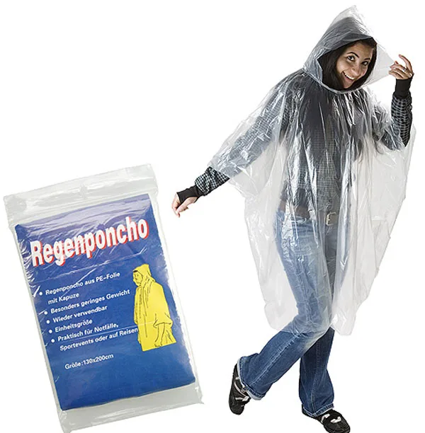 Custom Promotional Plastic Poncho Pvc Raincoat For Adult - Buy Raincoat ...