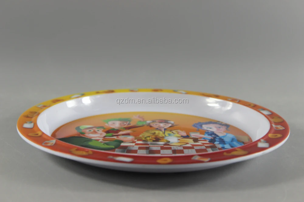 Food Grade 8.5 Inch Melamine Dinner Plates For Kids