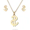 Yiwu Aceon Stainless Steel OEM Jewelry Factory Custom Sign Dollar Jewelry Set