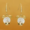 2018 Stock Wholesale Fashion Big Eye Goldfish Shape Crystal Jewelry Earring Stud Women