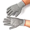 Deliwear PU Coated Palm Durable Salt and Pepper Level 5 Cut Resistant Work Gloves for General Purposes
