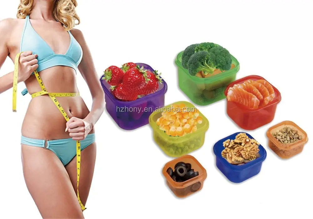 Portion Control Containers Color Coded Labeled 21 Day Lose