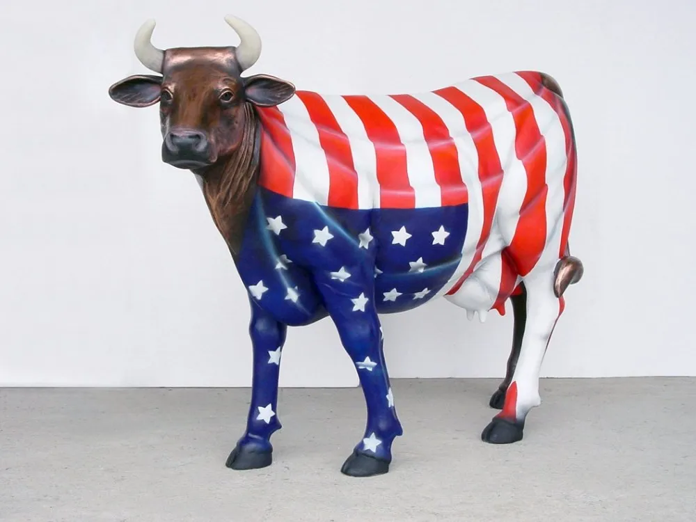 resin cow statue