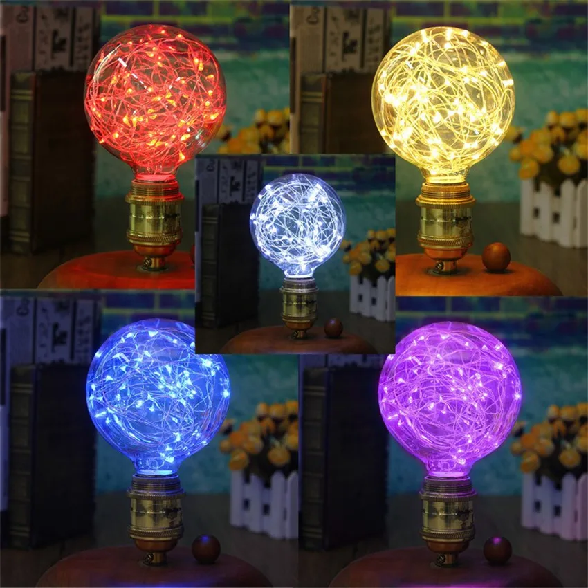 New Arrival E27 b22 e26 2w led copper light bulb home decor light bulb