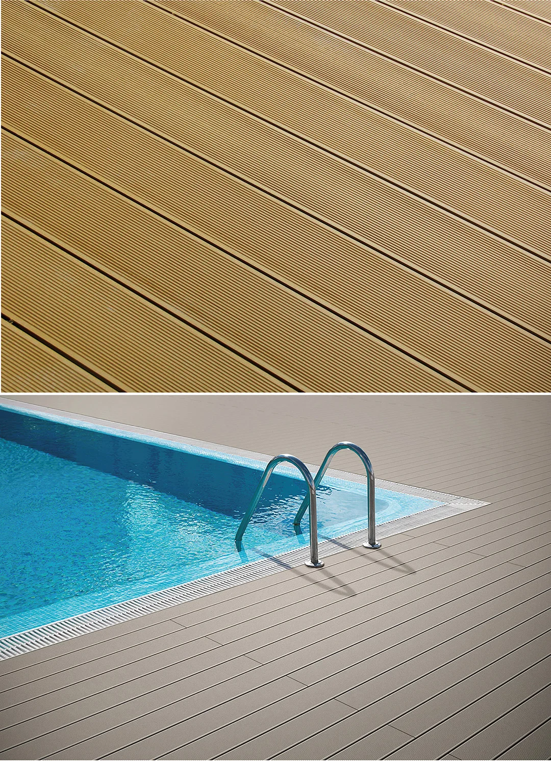 Free Maintenance Wpc Floor Wood Plastic Composite Decking For Swimming