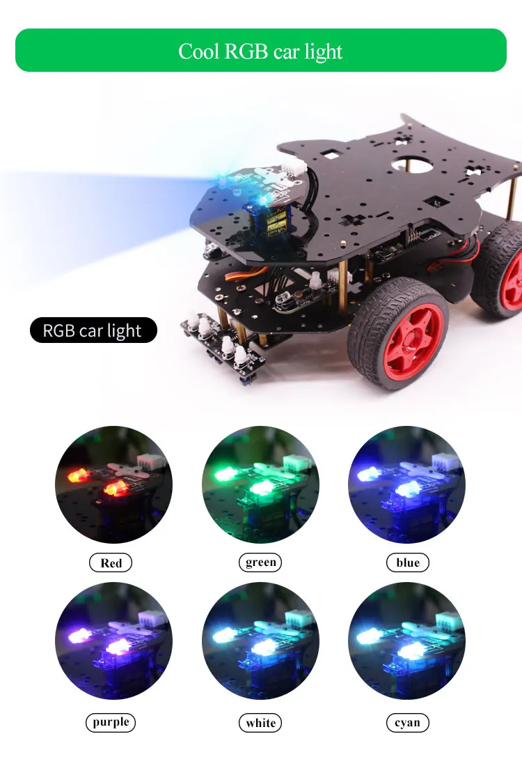 Yahboom 汽车灯手电筒多彩探照灯5毫米rgb Led 高亮diy 机器人智能汽车 Buy Rgb 手电筒 机器人智能车product On Alibaba Com