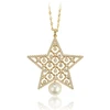 00703 xuping artificial pearl american diamond jewellery in india, pentagram necklace