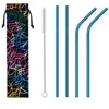 Manufacturer food grade 304 stainless steel creative milk tea color straw