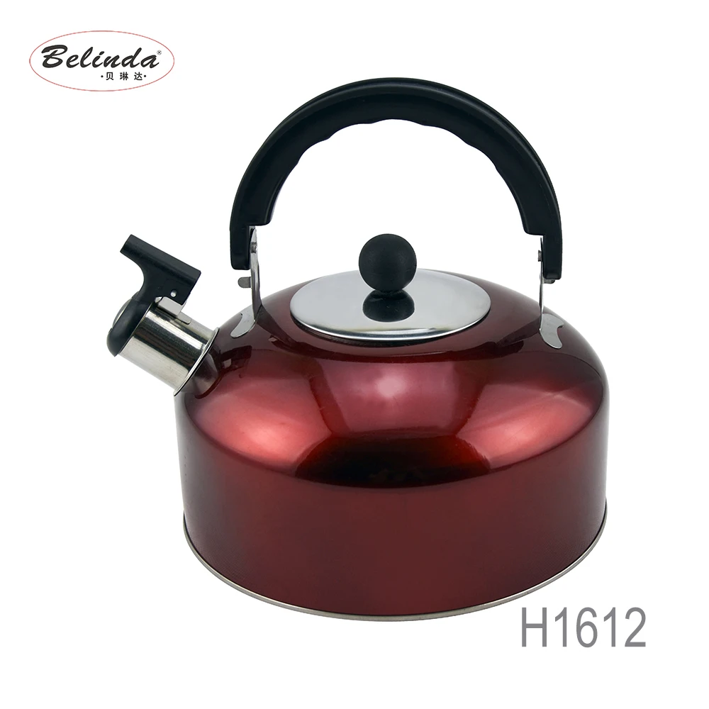 Houseware Colorful Boiling Water Stainless Steel Whistling Kettle for Induction Cooker H1612-7