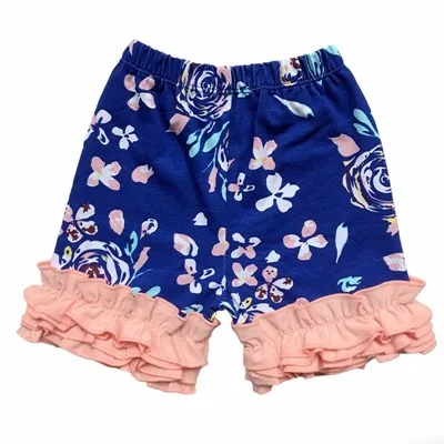 Wholesale Baby Children Girls Bright Floral Print Ruffled Bali Shorts ...