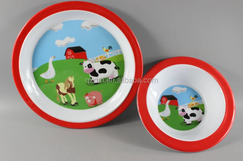 Melamine Kids Plate and Bowl Foodgrade