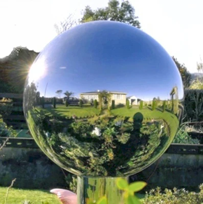 Large hollow stainless steel gazing ball chrome gazing ball for garden