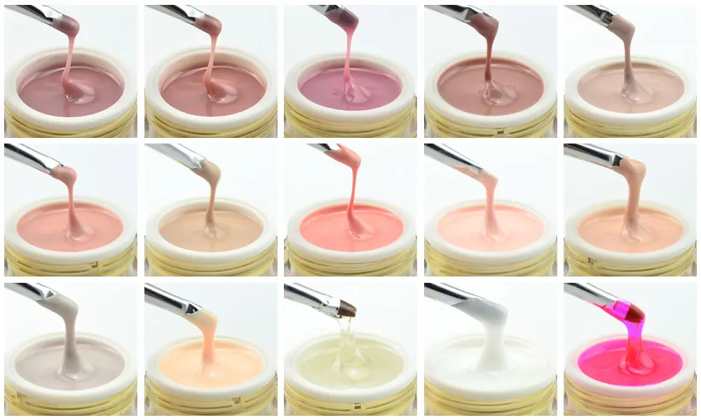 50951x Thick Camoufalge Builder Uv Gel Nails Canni 15ml Pink Acetone Resistant Tray With 5 Holes For Fingers