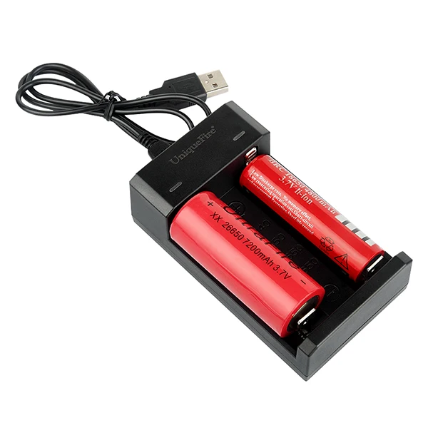 双插槽智能便携式 usb 锂电池充电器