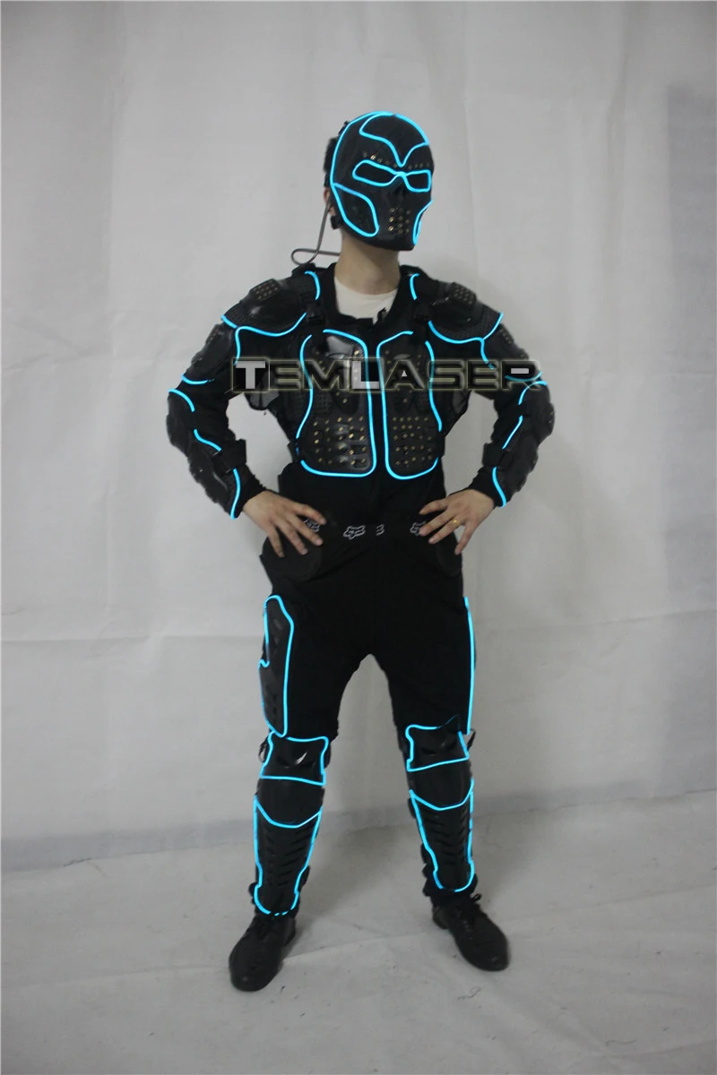 Laser Robot Suits Red Laser Waistcoat Led Clothes,El Wire Glowing Suit