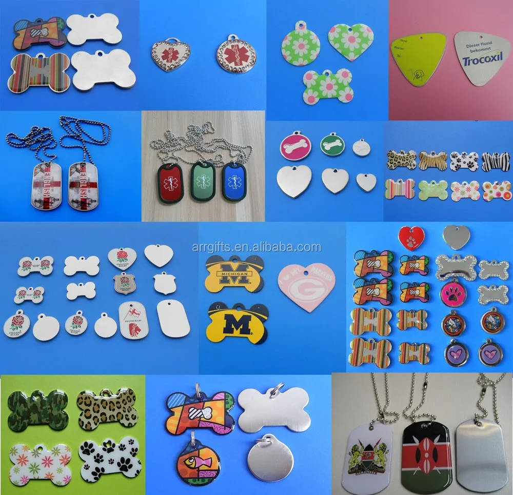 40 X26mm Custom Printed Epoxy Resin Bone Shaped Dog Cat Pet Tag,Oem Printed Collar Tags For Pets