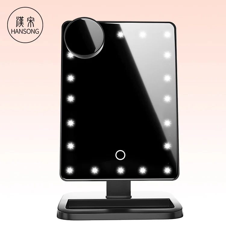 Amazon Hot Sell Led Bluetooth Mirror With 20 Lights Vanity Makeup