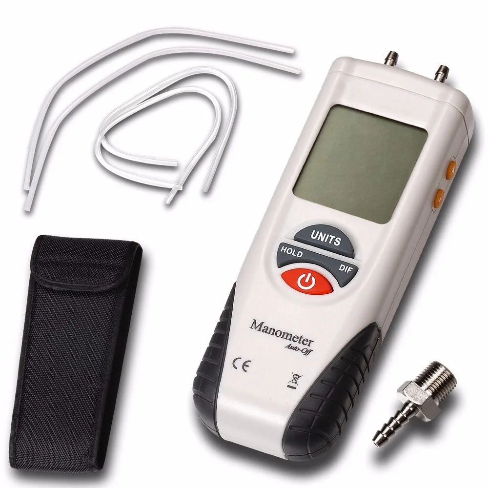 Professional Digital Air Pressure Meter & Manometer To Measure Gauge