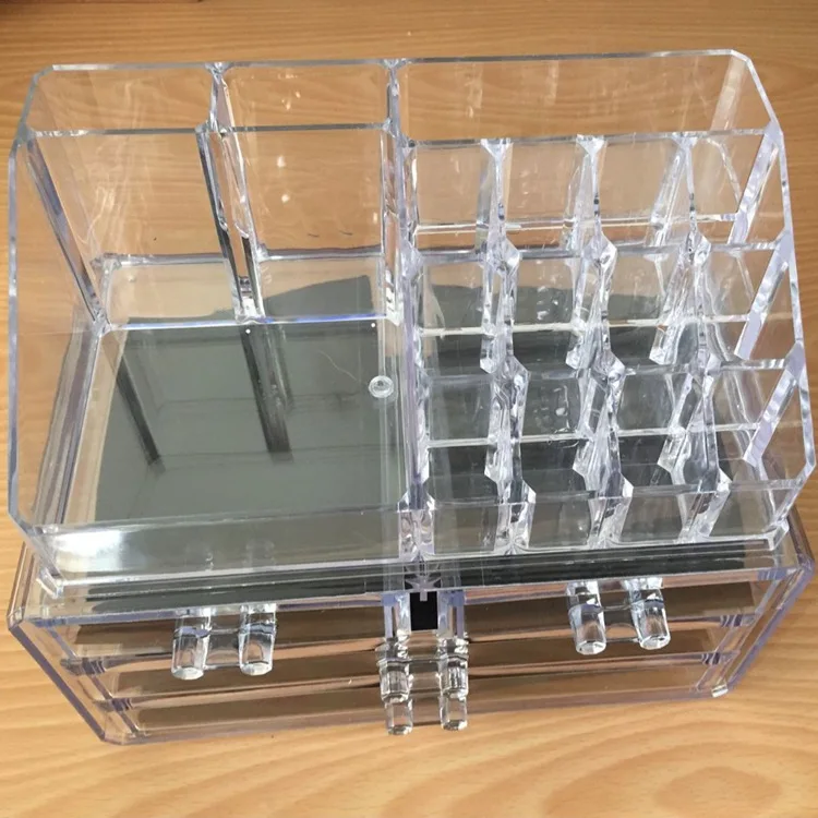 Organisateur de boîte de rangement cosmétique - Compartiments pour organiser et ranger votre maquillage et vos accessoires cosmétiques.