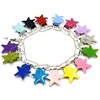 New Suspender Clips Star Shape Pacifier Clips Enamel Metal clips With Plastic Insert