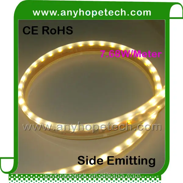 
12V 3000K SMD335 96 led per meter Waterproof Side Emitting LED Light Strips 