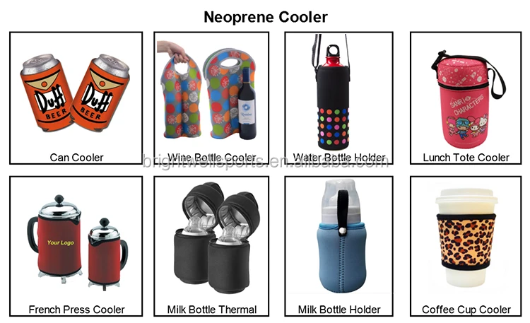 Portable Insulated 6 Pack Beer Can Tube Cooler Holder Neoprene 6 Can Cooler Bag