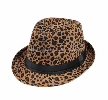 leopard fedora hat