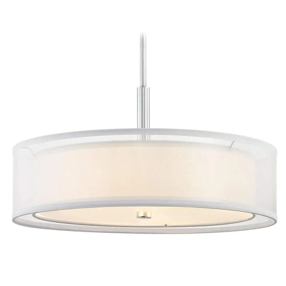 White Drum Light Find Deals On Line At Get Quotations Pendant Light White Drum Shade Chrome