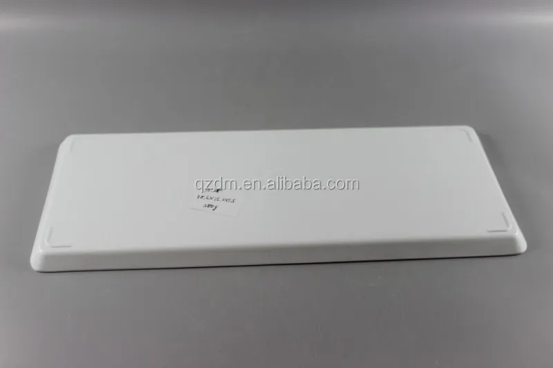 15" White Melamine Rectangle tray 39X15CM