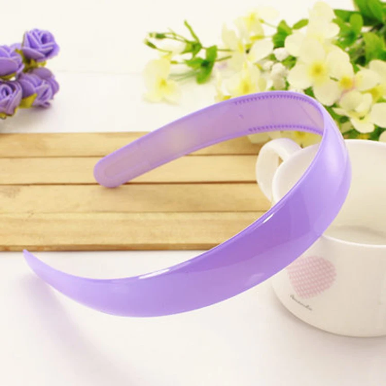 Colorful 2.5 Cm Women Wide Plastic Headbands Hair Band With Teeth Buy