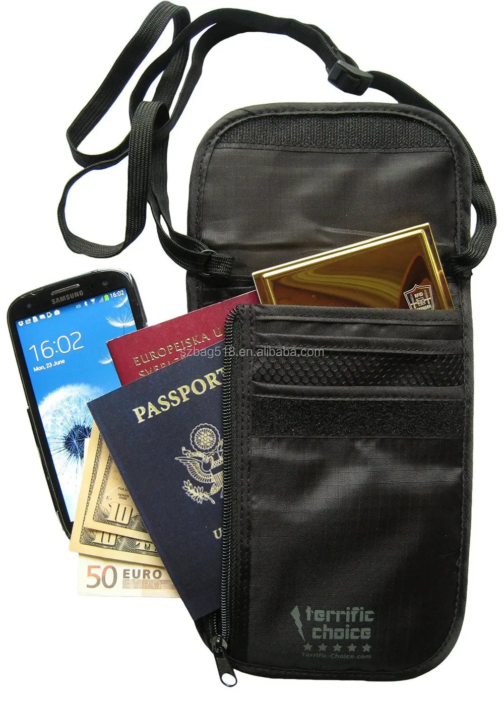 nylon passport wallet