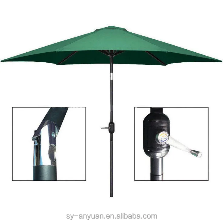 Patio Umbrella Parts Garden 3m With Tilt Pool Sun Shade Beach Replacement Canopy