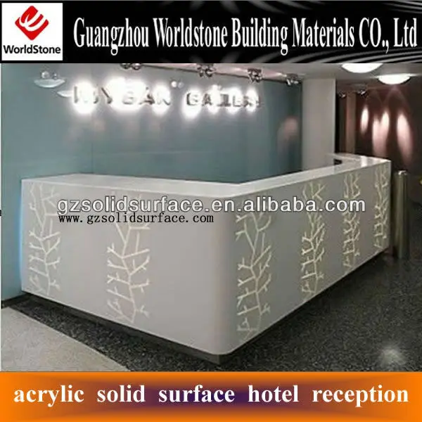 L Shape Restaurant Reception Desk Table Cash Counter View