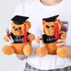 2019 Hot selling wholesale Graduation Gift mini Grad Bear with Black Cap for Table Shelf Decor