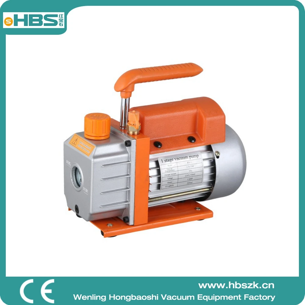 HBS Cina RS-1 3cfm tunggal tahap vakum pompa udara HAVC 5 pa 110 V pompa vakum rem pemeras