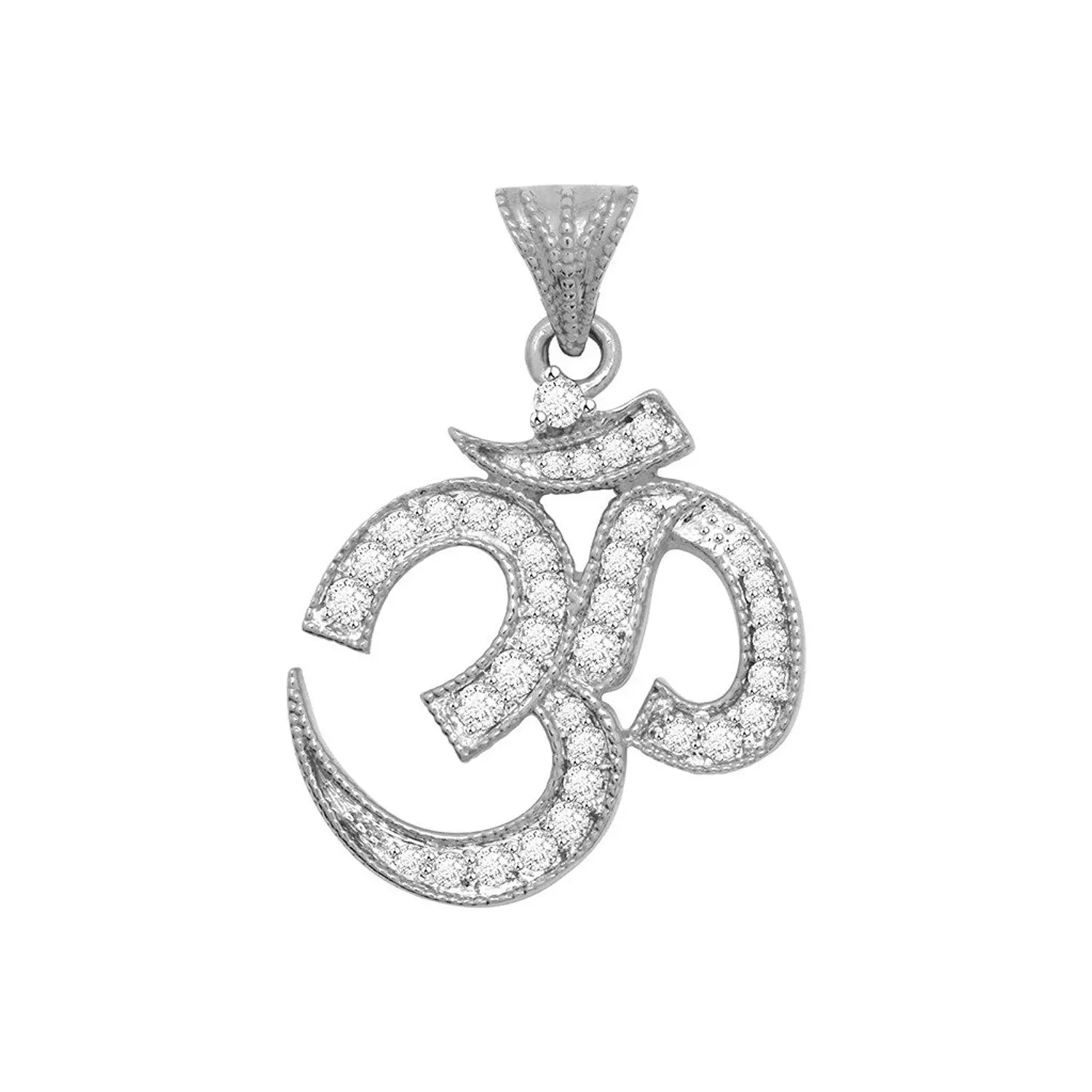 Suhana Jewellery 14K Yellow Gold Plated Fn Alloy Simulated Diamond Studded Religious Pendant Necklace With Chain
