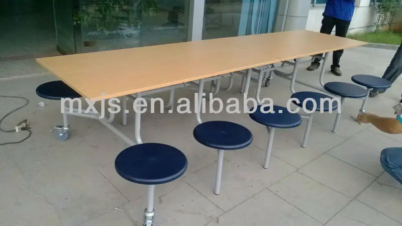 12 asiento nuevo diseño rueda de mesas de comedor escolar mesas ... Diseño comedor Escolar