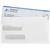 500 Peel N Seal Double Window Security Envelopes - Designed for QuickBooks Checks - Computer Printed Checks - 3 5/8 X 8 11/16
