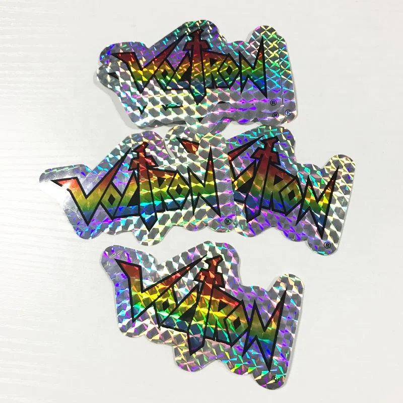 定制不规则形状光泽闪亮holo闪光激光模切贴纸holo印刷