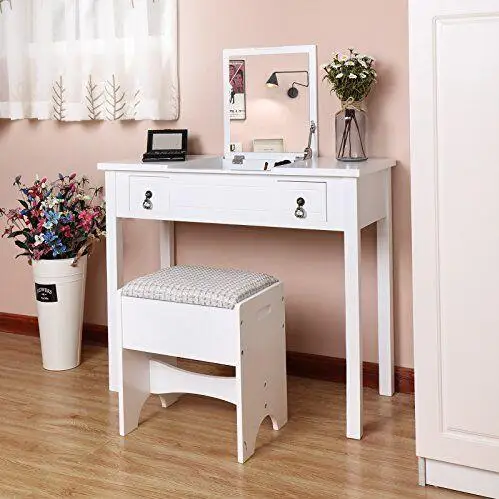 bedroom furniture makeup vanity table mirrored dresser