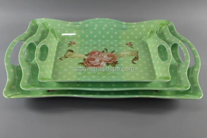 Cheap Melamine Serving tray set for 3pcs