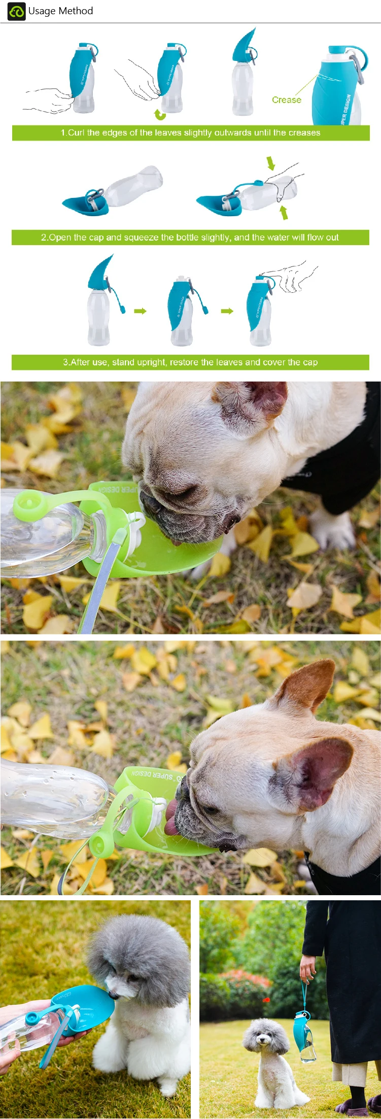 Leaf Portable Travel Dog Water Bottle Buy Dog Water Bottle,Leaf Dog