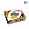 Custom color printing corrugated mango box with PVC window