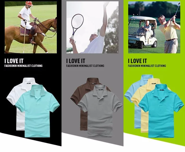 Color different high quality, custom logo can be printed polo shirt